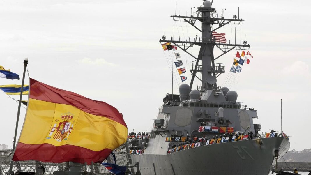 A Unique Showdown: Spain's Fastest Frigate vs. U.S. Navy's Powerful Destroyer at Rota Naval Base