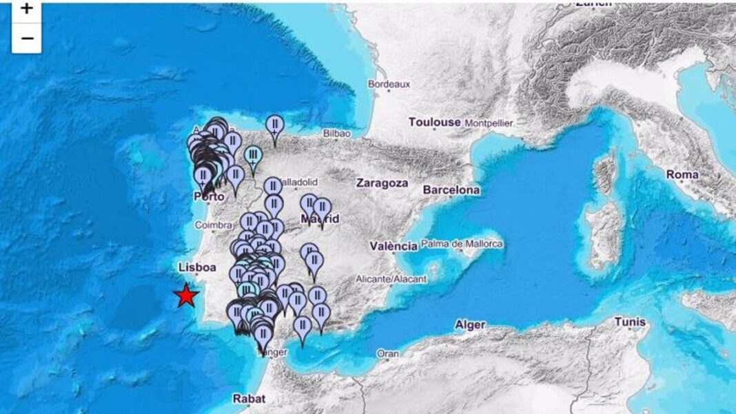 Strong Earthquake Near Lisbon Felt Across Nine Spanish Regions